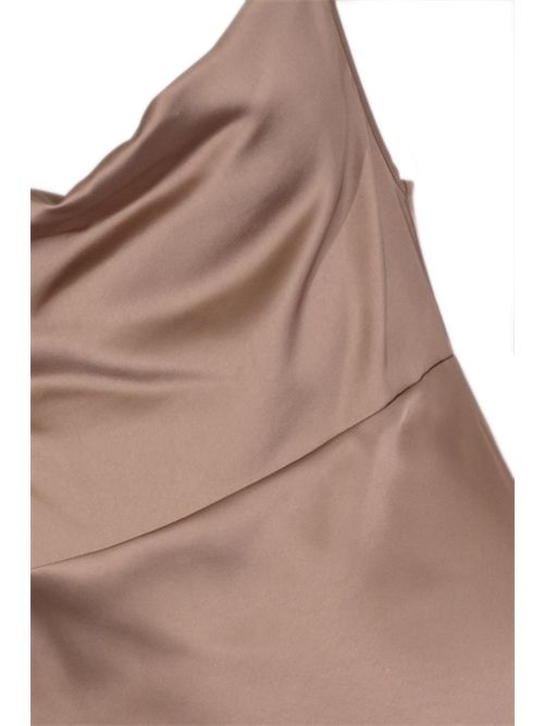 Abito lungo in raso fluido Mocha D. Exterior | 626616MOCH